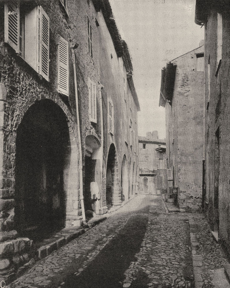 VAR. La rue des Juifs, à Grimaud. SMALL. 1903 old antique print picture